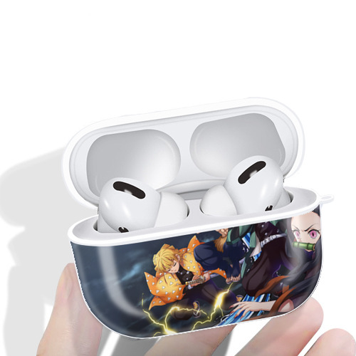 鬼滅の刃（きめつのやいば）竈門 炭治郎／かまど たんじろう Kamado Tanjirou 【AirPods Pro用】ハードシェル保護ケース 耐衝撃・防指紋・カラビナ付き商品仕様
