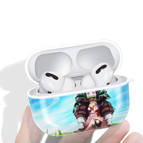 鬼滅の刃（きめつのやいば）竈門 炭治郎／かまど たんじろう Kamado Tanjirou 【AirPods Pro用】ハードシェル保護ケース 耐衝撃・防指紋・カラビナ付き商品仕様