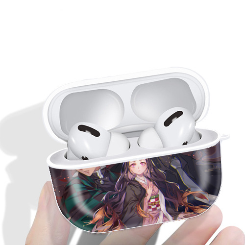 鬼滅の刃（きめつのやいば）竈門 炭治郎／かまど たんじろう Kamado Tanjirou 【AirPods Pro用】ハードシェル保護ケース 耐衝撃・防指紋・カラビナ付き商品仕様