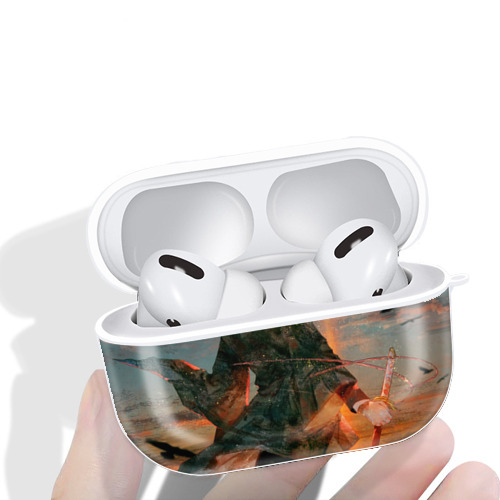鬼滅の刃（きめつのやいば）竈門 炭治郎／かまど たんじろう Kamado Tanjirou 【AirPods Pro用】ハードシェル保護ケース 耐衝撃・防指紋・カラビナ付き商品仕様