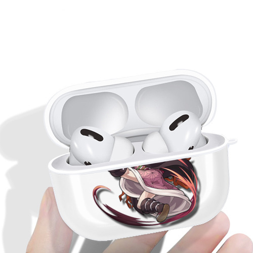鬼滅の刃（きめつのやいば）竈門 禰󠄀豆子／かまど ねずこ Kamado Nezuko 【AirPods Pro用】ハードシェル保護ケース 耐衝撃・防指紋・カラビナ付き商品仕様