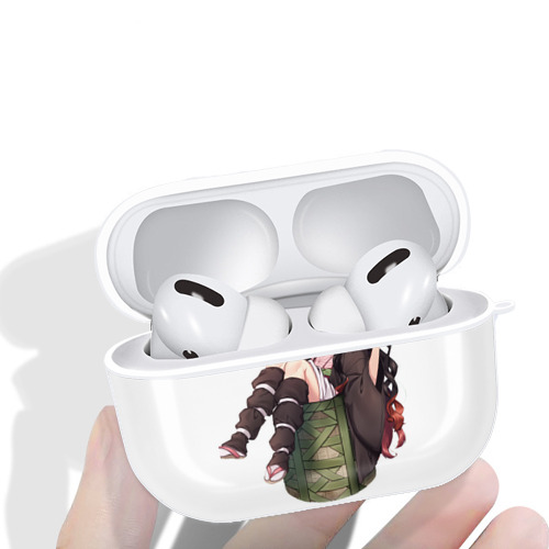 鬼滅の刃（きめつのやいば）竈門 禰󠄀豆子／かまど ねずこ Kamado Nezuko 【AirPods Pro用】ハードシェル保護ケース 耐衝撃・防指紋・カラビナ付き商品仕様