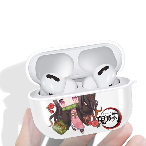 鬼滅の刃（きめつのやいば）竈門 禰󠄀豆子／かまど ねずこ Kamado Nezuko 【AirPods Pro用】ハードシェル保護ケース 耐衝撃・防指紋・カラビナ付き商品仕様
