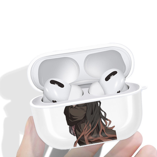 鬼滅の刃（きめつのやいば）竈門 禰󠄀豆子／かまど ねずこ Kamado Nezuko 【AirPods Pro用】ハードシェル保護ケース 耐衝撃・防指紋・カラビナ付き商品仕様