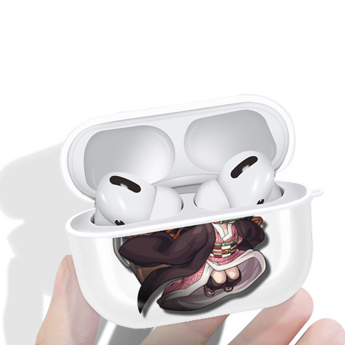 鬼滅の刃（きめつのやいば）竈門 禰󠄀豆子／かまど ねずこ Kamado Nezuko 【AirPods Pro用】ハードシェル保護ケース 耐衝撃・防指紋・カラビナ付き商品仕様