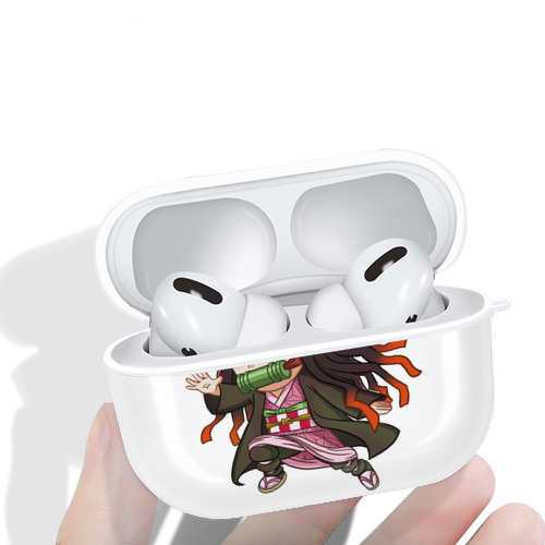 鬼滅の刃（きめつのやいば）竈門 禰󠄀豆子／かまど ねずこ Kamado Nezuko 【AirPods Pro用】ハードシェル保護ケース 耐衝撃・防指紋・カラビナ付き商品仕様