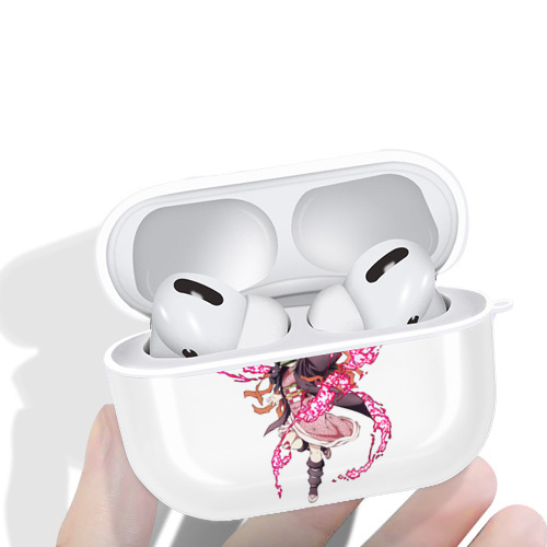 鬼滅の刃（きめつのやいば）竈門 禰󠄀豆子／かまど ねずこ Kamado Nezuko 【AirPods Pro用】ハードシェル保護ケース 耐衝撃・防指紋・カラビナ付き商品仕様