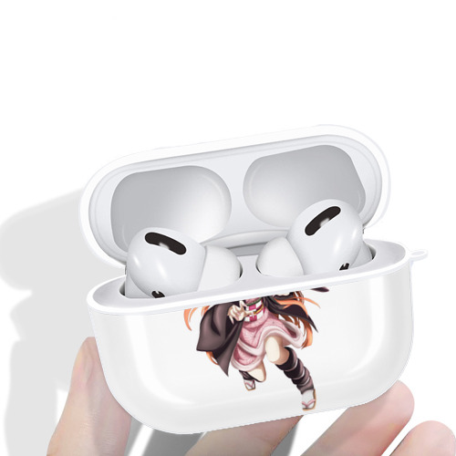 鬼滅の刃（きめつのやいば）竈門 禰󠄀豆子／かまど ねずこ Kamado Nezuko 【AirPods Pro用】ハードシェル保護ケース 耐衝撃・防指紋・カラビナ付き商品仕様