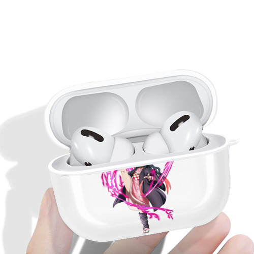 鬼滅の刃（きめつのやいば）竈門 禰󠄀豆子／かまど ねずこ Kamado Nezuko 【AirPods Pro用】ハードシェル保護ケース 耐衝撃・防指紋・カラビナ付き商品仕様
