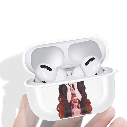 鬼滅の刃（きめつのやいば）竈門 禰󠄀豆子／かまど ねずこ Kamado Nezuko 【AirPods Pro用】ハードシェル保護ケース 耐衝撃・防指紋・カラビナ付き商品仕様