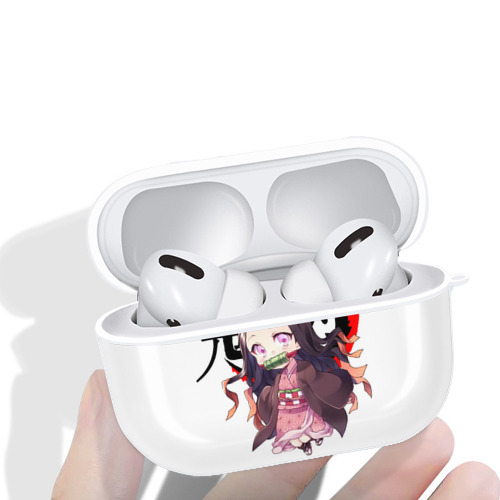 鬼滅の刃（きめつのやいば）竈門 禰󠄀豆子／かまど ねずこ Kamado Nezuko 【AirPods Pro用】ハードシェル保護ケース 耐衝撃・防指紋・カラビナ付き商品仕様