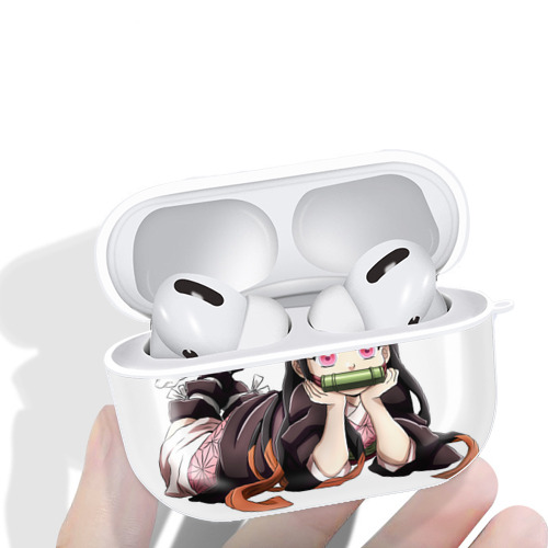 鬼滅の刃（きめつのやいば）竈門 禰󠄀豆子／かまど ねずこ Kamado Nezuko 【AirPods Pro用】ハードシェル保護ケース 耐衝撃・防指紋・カラビナ付き商品仕様