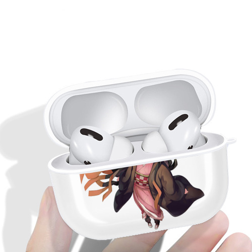 鬼滅の刃（きめつのやいば）竈門 禰󠄀豆子／かまど ねずこ Kamado Nezuko 【AirPods Pro用】ハードシェル保護ケース 耐衝撃・防指紋・カラビナ付き商品仕様