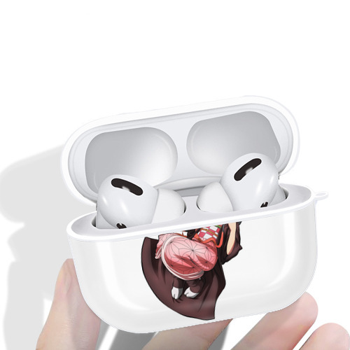 鬼滅の刃（きめつのやいば）竈門 禰󠄀豆子／かまど ねずこ Kamado Nezuko 【AirPods Pro用】ハードシェル保護ケース 耐衝撃・防指紋・カラビナ付き商品仕様