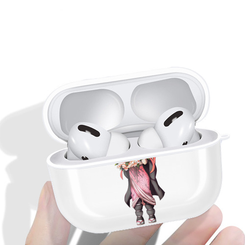 鬼滅の刃（きめつのやいば）竈門 禰󠄀豆子／かまど ねずこ Kamado Nezuko 【AirPods Pro用】ハードシェル保護ケース 耐衝撃・防指紋・カラビナ付き商品仕様