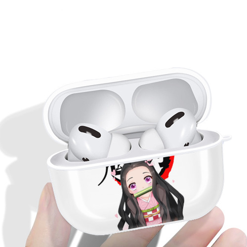 鬼滅の刃（きめつのやいば）竈門 禰󠄀豆子／かまど ねずこ Kamado Nezuko 【AirPods Pro用】ハードシェル保護ケース 耐衝撃・防指紋・カラビナ付き商品仕様
