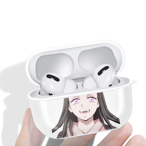 鬼滅の刃（きめつのやいば）竈門 禰󠄀豆子／かまど ねずこ Kamado Nezuko 【AirPods Pro用】ハードシェル保護ケース 耐衝撃・防指紋・カラビナ付き商品仕様
