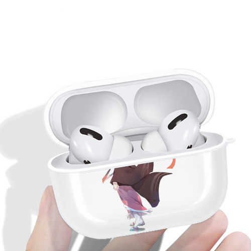鬼滅の刃（きめつのやいば）竈門 禰󠄀豆子／かまど ねずこ Kamado Nezuko 【AirPods Pro用】ハードシェル保護ケース 耐衝撃・防指紋・カラビナ付き商品仕様