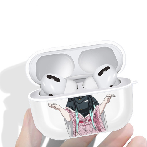 鬼滅の刃（きめつのやいば）竈門 禰󠄀豆子／かまど ねずこ Kamado Nezuko 【AirPods Pro用】ハードシェル保護ケース 耐衝撃・防指紋・カラビナ付き商品仕様