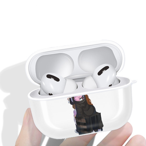 鬼滅の刃（きめつのやいば）竈門 禰󠄀豆子／かまど ねずこ Kamado Nezuko 【AirPods Pro用】ハードシェル保護ケース 耐衝撃・防指紋・カラビナ付き商品仕様
