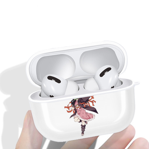 鬼滅の刃（きめつのやいば）竈門 禰󠄀豆子／かまど ねずこ Kamado Nezuko 【AirPods Pro用】ハードシェル保護ケース 耐衝撃・防指紋・カラビナ付き商品仕様