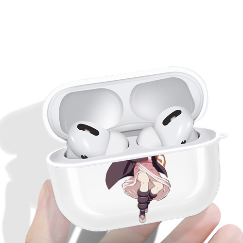 鬼滅の刃（きめつのやいば）竈門 禰󠄀豆子／かまど ねずこ Kamado Nezuko 【AirPods Pro用】ハードシェル保護ケース 耐衝撃・防指紋・カラビナ付き商品仕様