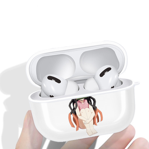 鬼滅の刃（きめつのやいば）竈門 禰󠄀豆子／かまど ねずこ Kamado Nezuko 【AirPods Pro用】ハードシェル保護ケース 耐衝撃・防指紋・カラビナ付き商品仕様