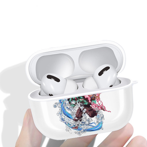 鬼滅の刃（きめつのやいば）竈門 禰󠄀豆子／かまど ねずこ Kamado Nezuko 【AirPods Pro用】ハードシェル保護ケース 耐衝撃・防指紋・カラビナ付き商品仕様