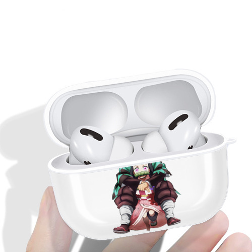 鬼滅の刃（きめつのやいば）竈門 禰󠄀豆子／かまど ねずこ Kamado Nezuko 【AirPods Pro用】ハードシェル保護ケース 耐衝撃・防指紋・カラビナ付き商品仕様