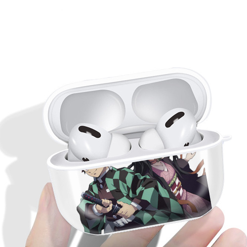 鬼滅の刃（きめつのやいば）竈門 禰󠄀豆子／かまど ねずこ Kamado Nezuko 【AirPods Pro用】ハードシェル保護ケース 耐衝撃・防指紋・カラビナ付き商品仕様