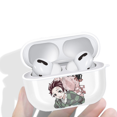 鬼滅の刃（きめつのやいば）竈門 禰󠄀豆子／かまど ねずこ Kamado Nezuko 【AirPods Pro用】ハードシェル保護ケース 耐衝撃・防指紋・カラビナ付き商品仕様