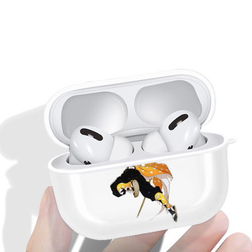 鬼滅の刃（きめつのやいば）我妻 善逸／あがつま ぜんいつ Agatsuma Zenitsu 【AirPods Pro用】ハードシェル保護ケース 耐衝撃・防指紋・カラビナ付き商品仕様