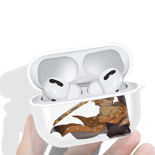 鬼滅の刃（きめつのやいば）我妻 善逸／あがつま ぜんいつ Agatsuma Zenitsu 【AirPods Pro用】ハードシェル保護ケース 耐衝撃・防指紋・カラビナ付き商品仕様