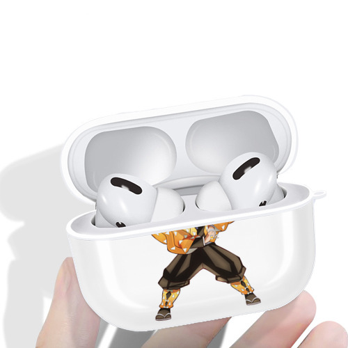 鬼滅の刃（きめつのやいば）我妻 善逸／あがつま ぜんいつ Agatsuma Zenitsu 【AirPods Pro用】ハードシェル保護ケース 耐衝撃・防指紋・カラビナ付き商品仕様