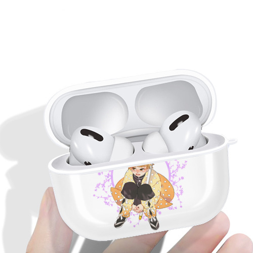 鬼滅の刃（きめつのやいば）我妻 善逸／あがつま ぜんいつ Agatsuma Zenitsu 【AirPods Pro用】ハードシェル保護ケース 耐衝撃・防指紋・カラビナ付き商品仕様