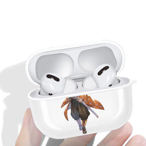 鬼滅の刃（きめつのやいば）我妻 善逸／あがつま ぜんいつ Agatsuma Zenitsu 【AirPods Pro用】ハードシェル保護ケース 耐衝撃・防指紋・カラビナ付き商品仕様
