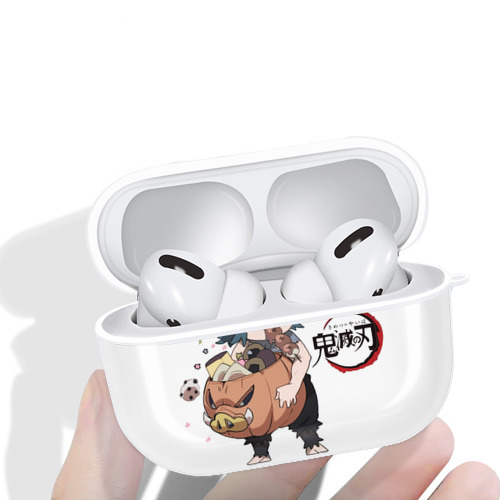 鬼滅の刃（きめつのやいば）嘴平 伊之助／はしびら いのすけ Hashibira Inosuke 【AirPods Pro用】ハードシェル保護ケース 耐衝撃・防指紋・カラビナ付き商品仕様