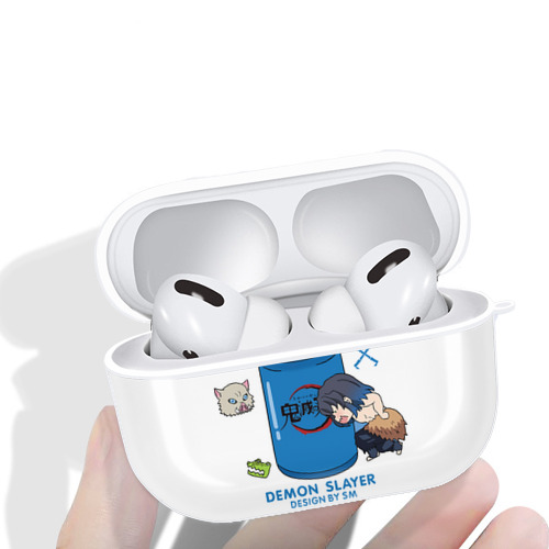 鬼滅の刃（きめつのやいば）嘴平 伊之助／はしびら いのすけ Hashibira Inosuke 【AirPods Pro用】ハードシェル保護ケース 耐衝撃・防指紋・カラビナ付き商品仕様