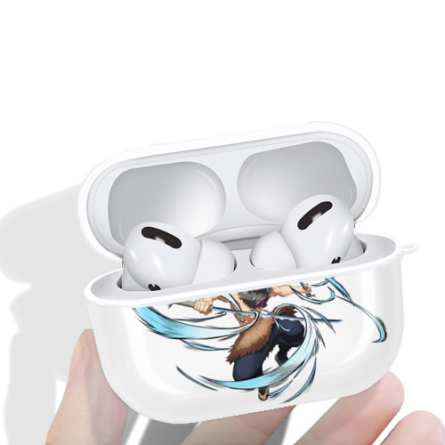 鬼滅の刃（きめつのやいば）嘴平 伊之助／はしびら いのすけ Hashibira Inosuke 【AirPods Pro用】ハードシェル保護ケース 耐衝撃・防指紋・カラビナ付き商品仕様