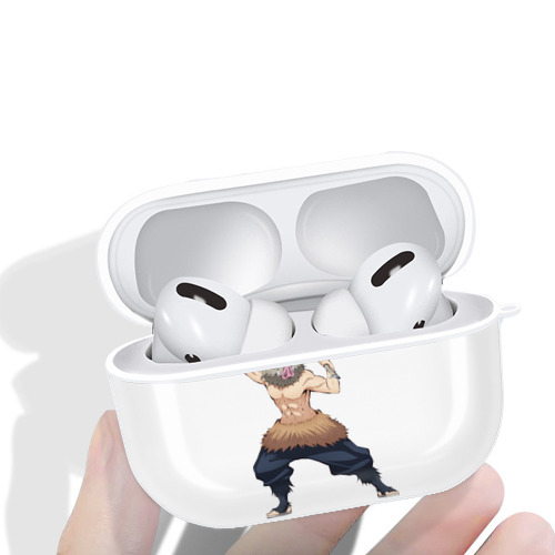 鬼滅の刃（きめつのやいば）嘴平 伊之助／はしびら いのすけ Hashibira Inosuke 【AirPods Pro用】ハードシェル保護ケース 耐衝撃・防指紋・カラビナ付き商品仕様