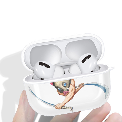 鬼滅の刃（きめつのやいば）嘴平 伊之助／はしびら いのすけ Hashibira Inosuke 【AirPods Pro用】ハードシェル保護ケース 耐衝撃・防指紋・カラビナ付き商品仕様