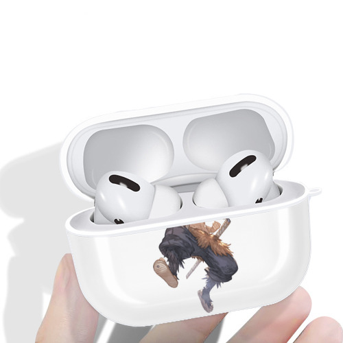 鬼滅の刃（きめつのやいば）嘴平 伊之助／はしびら いのすけ Hashibira Inosuke 【AirPods Pro用】ハードシェル保護ケース 耐衝撃・防指紋・カラビナ付き商品仕様