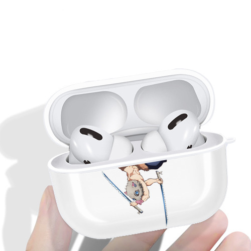 鬼滅の刃（きめつのやいば）嘴平 伊之助／はしびら いのすけ Hashibira Inosuke 【AirPods Pro用】ハードシェル保護ケース 耐衝撃・防指紋・カラビナ付き商品仕様