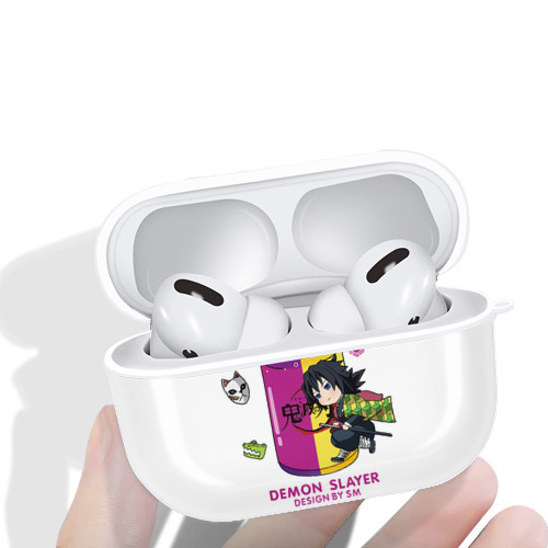 鬼滅の刃（きめつのやいば）水柱-冨岡 義勇／とみおか ぎゆう Tomioka Giyuu 【AirPods Pro用】ハードシェル保護ケース 耐衝撃・防指紋・カラビナ付き商品仕様