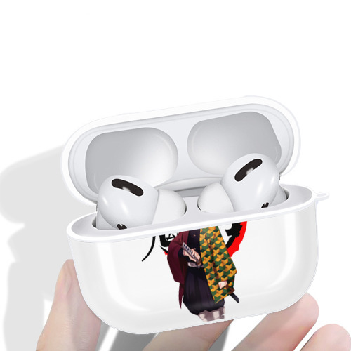 鬼滅の刃（きめつのやいば）水柱-冨岡 義勇／とみおか ぎゆう Tomioka Giyuu 【AirPods Pro用】ハードシェル保護ケース 耐衝撃・防指紋・カラビナ付き商品仕様