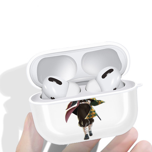 鬼滅の刃（きめつのやいば）水柱-冨岡 義勇／とみおか ぎゆう Tomioka Giyuu 【AirPods Pro用】ハードシェル保護ケース 耐衝撃・防指紋・カラビナ付き商品仕様