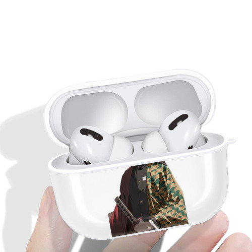 鬼滅の刃（きめつのやいば）水柱-冨岡 義勇／とみおか ぎゆう Tomioka Giyuu 【AirPods Pro用】ハードシェル保護ケース 耐衝撃・防指紋・カラビナ付き商品仕様