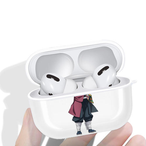 鬼滅の刃（きめつのやいば）水柱-冨岡 義勇／とみおか ぎゆう Tomioka Giyuu 【AirPods Pro用】ハードシェル保護ケース 耐衝撃・防指紋・カラビナ付き商品仕様