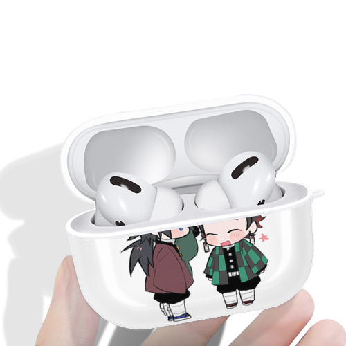鬼滅の刃（きめつのやいば）水柱-冨岡 義勇／とみおか ぎゆう Tomioka Giyuu 【AirPods Pro用】ハードシェル保護ケース 耐衝撃・防指紋・カラビナ付き商品仕様