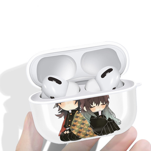 鬼滅の刃（きめつのやいば）水柱-冨岡 義勇／とみおか ぎゆう Tomioka Giyuu 【AirPods Pro用】ハードシェル保護ケース 耐衝撃・防指紋・カラビナ付き商品仕様